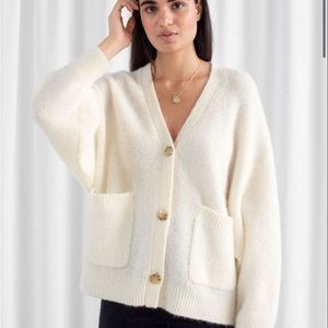 & other stories boxy knit cardigan